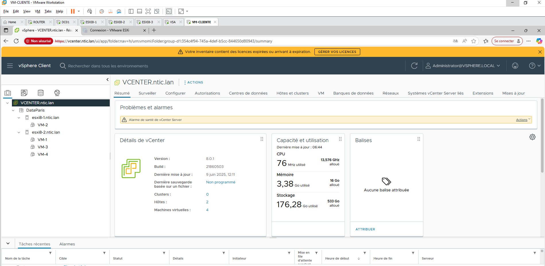 Datacenter Virtualisé avec VmWare ESXI